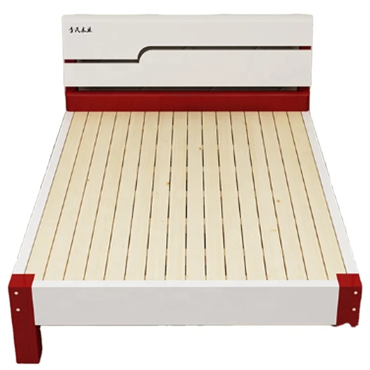 Direct Selling Solid Wood Simple Bedroom Children Adult Double Bed Design Furniture