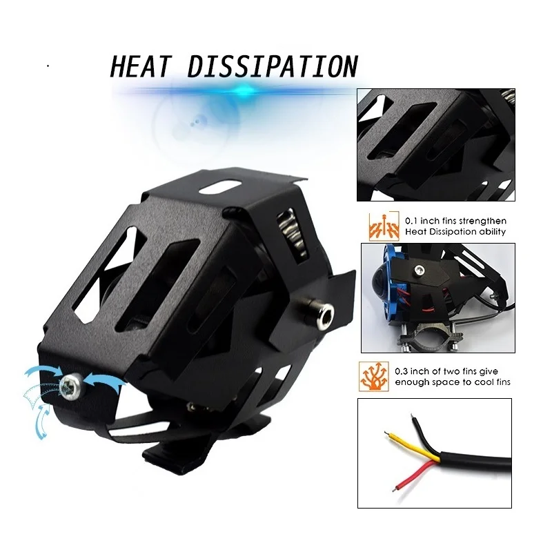 External dual angel de-mon eye lens led 20W 2400LM 1.8A IP65 6500K Motorcycle electric car led headlight