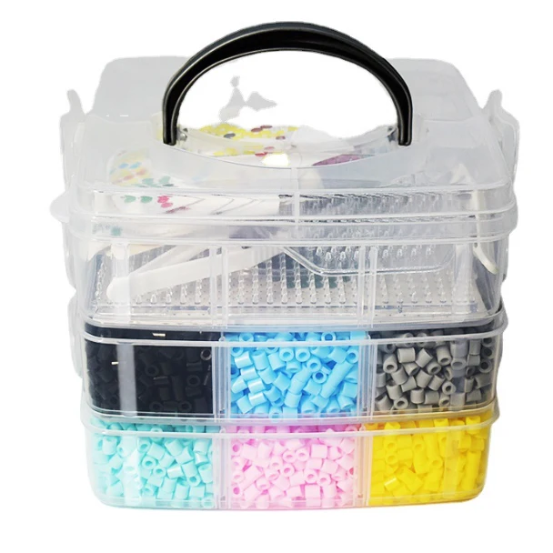 Educational  Arts and Crafts DIY Set Children 8000PCS Handmade  Girls Toys Glowing 5 MM  Fuse Bead Set