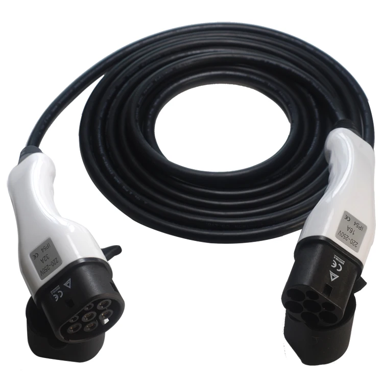 
5m Length 3 Phase 16A Electric Car Plug EV Charging Cable Type 2 To Type 2 