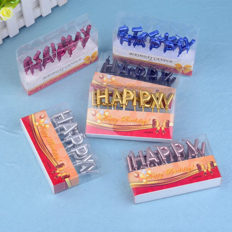 2023 оптовая продажа бездымный металлический золотой цвет свечи для торта на день рождения украшения вечеринки новый алфавит свеча