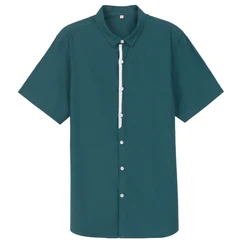 Custom Short Sleeve Uniform Slim Breathable Oversized Summer Vintage Crop Shirt