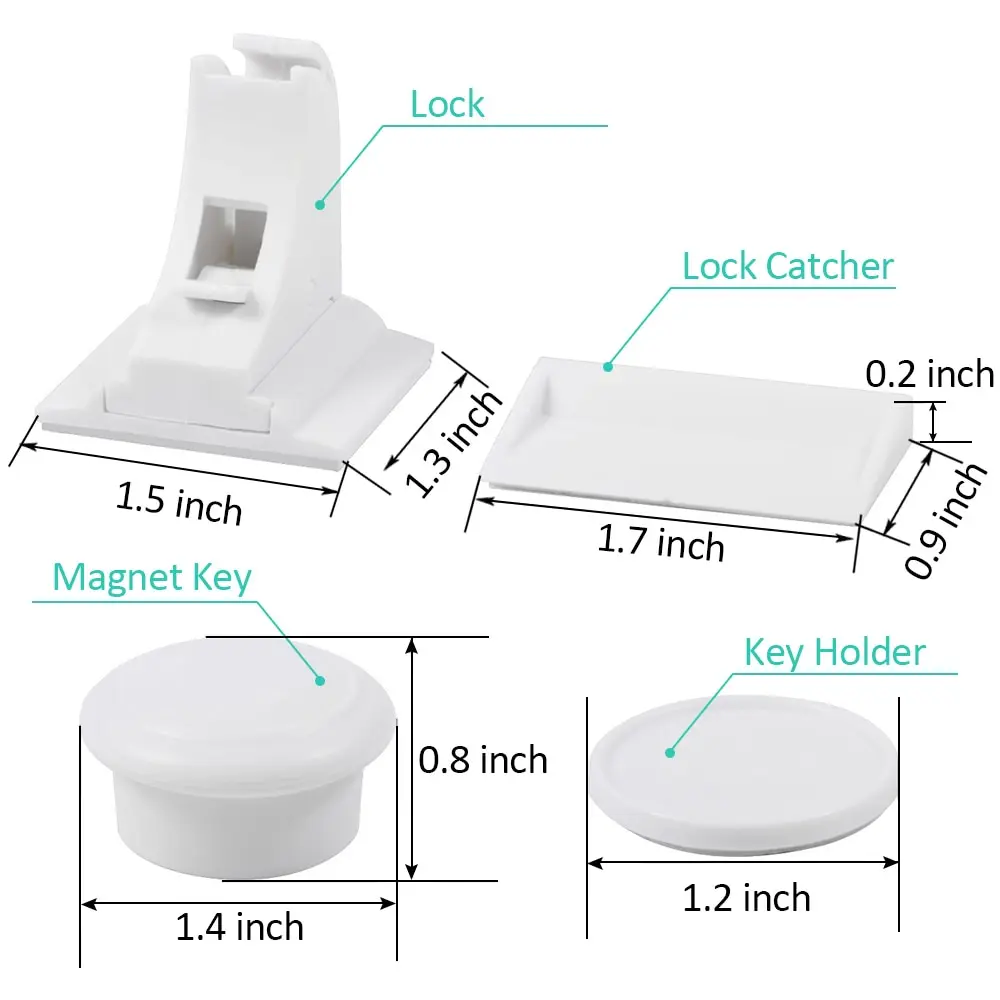 Baby Safety Locks Children Drawer Latch Door Magnetic Lock For Cabinets Child Baby Proof Magnetic Cabinet Safety Cupboard Locks