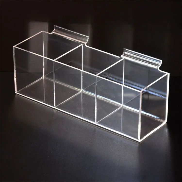 Acrylic Slatwall Tray acrylic display riser Slatwall Bins And Trays