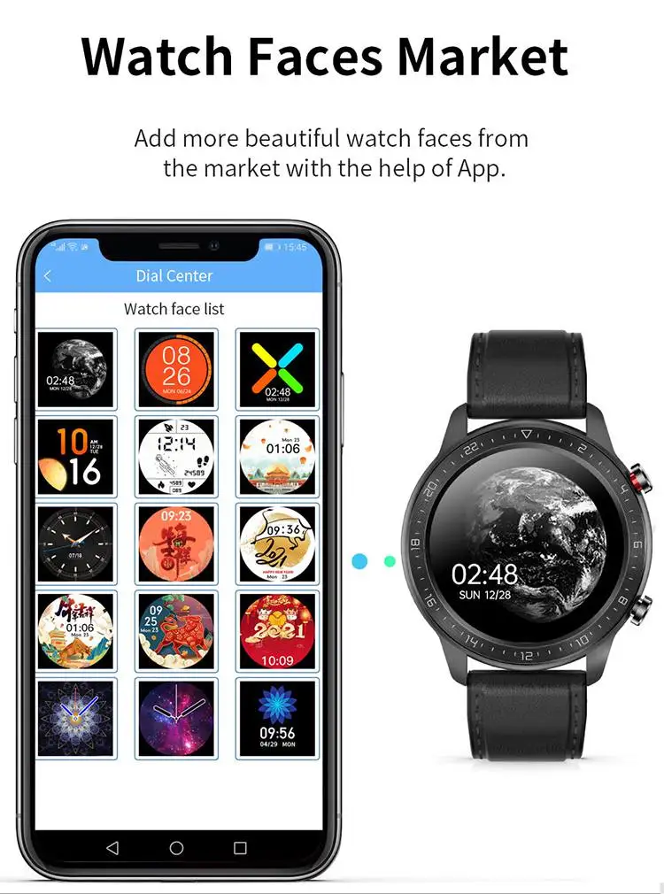 2022 Full Touch Round Screen M13 Smart Watch 256M Memory Store Music Reloj  BT call smartwatch