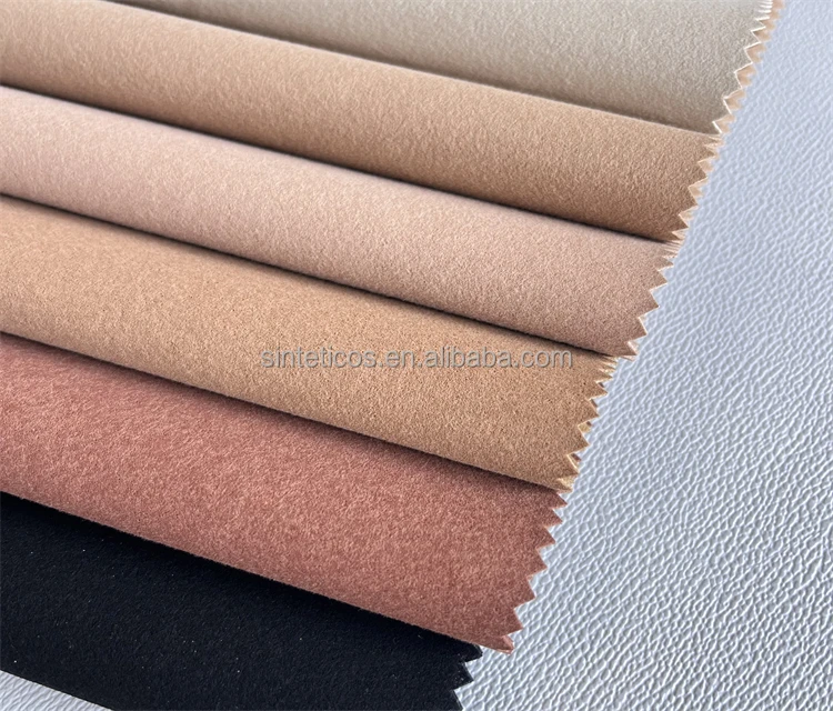 #6A143, PU Synthetic Leather Fluffing Surface for Shoes Lining,  Coating Backing (PU Sinteticos, Cuero Sinteticos Para Forro)