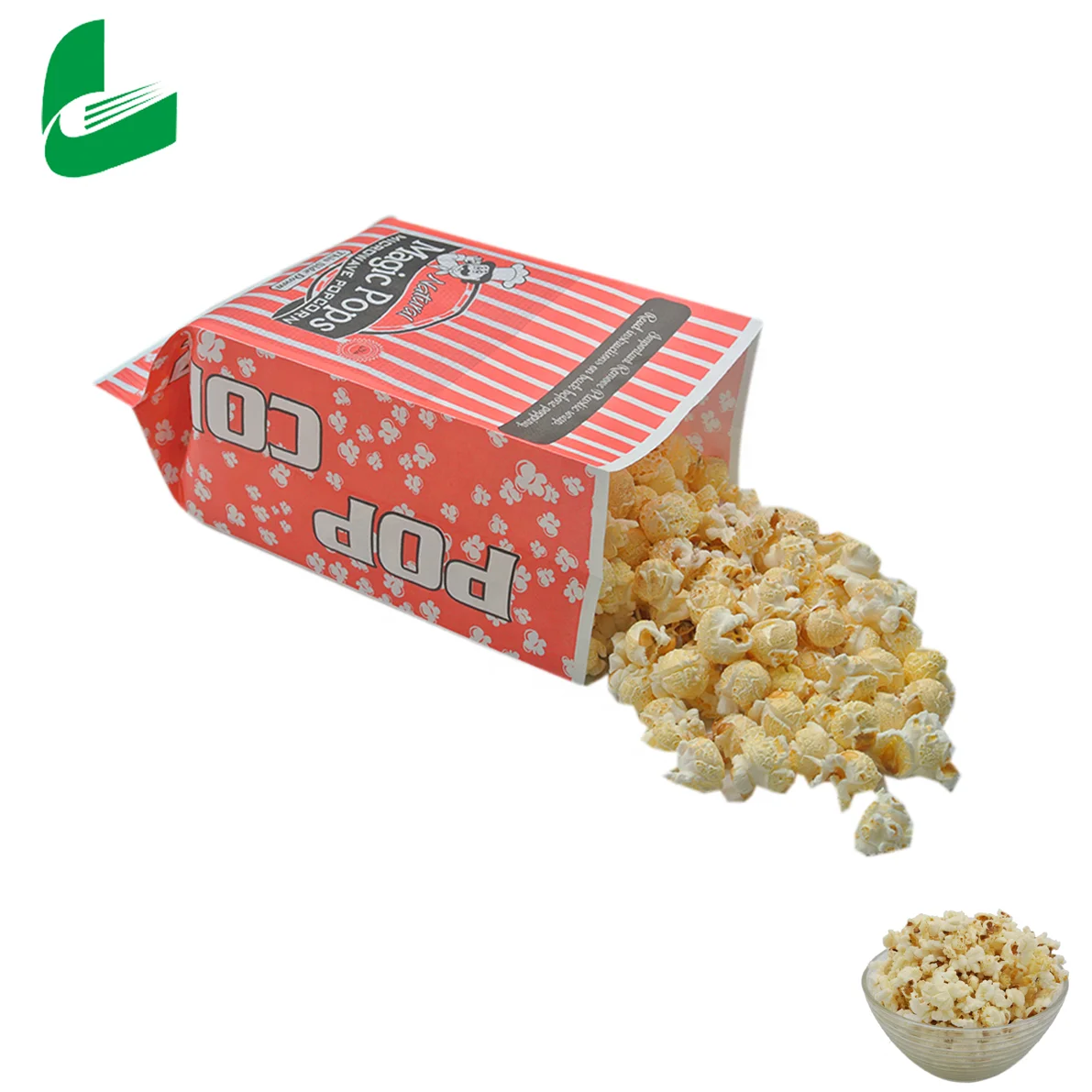 Currently exporting production worldwide greaseproof microwave popcorn paper bags