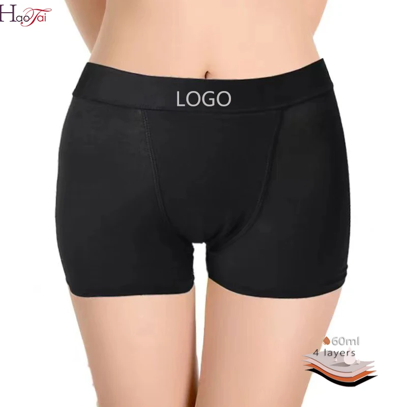 Wholesale Customized sleep Shorts Menstrual Sleep Shorts Feminine Care Period Underwear for Women Menstrual Boxers