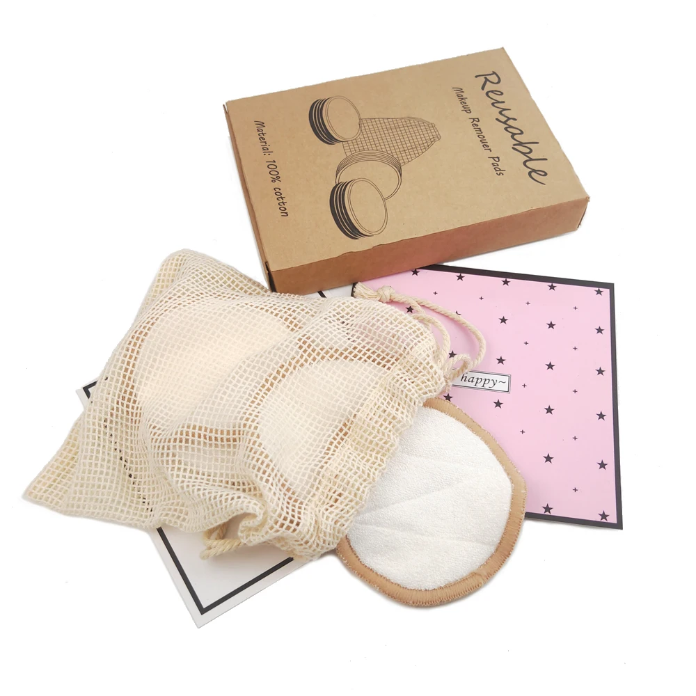 Wholesale Makeup Eco Friendly Super Soft Removal Pad Cosmetic Eco Reusable Face Bamboo Cotton Pads