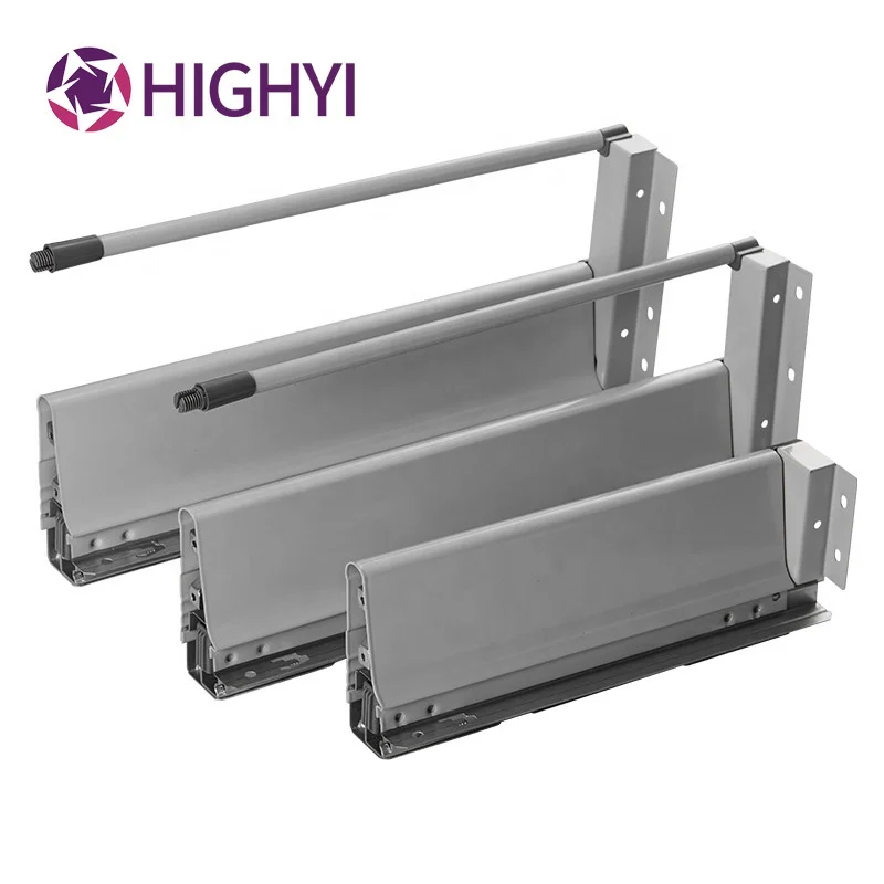 HIGHYI Ball Bearing Drawer Slide Cushioning Damping Bottom Support Rail Cabinet Slides