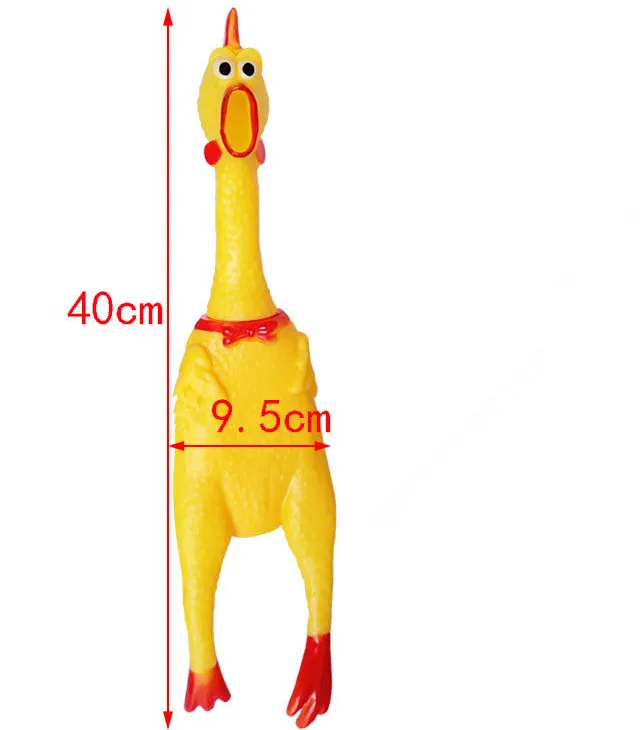 Wholesale OEM Custom Soft Screaming Bite Resistant Squeaking Rubber Chicken Toy For Dogs