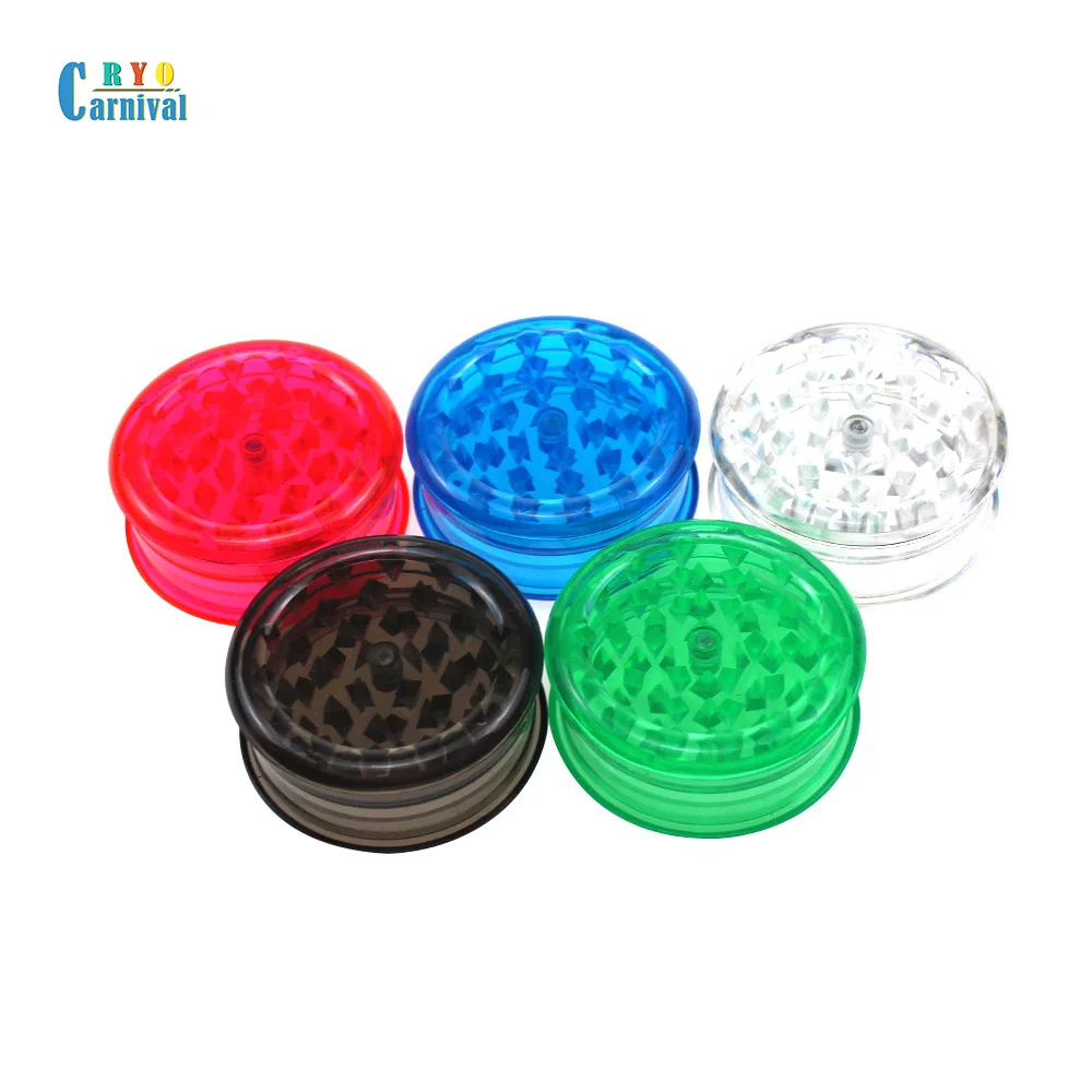 
Custom logo Plastic herb grinder 60mm 3 Layer Acrylic Plastic Herb Tobacco Grinder Weed grinder plastic weed 