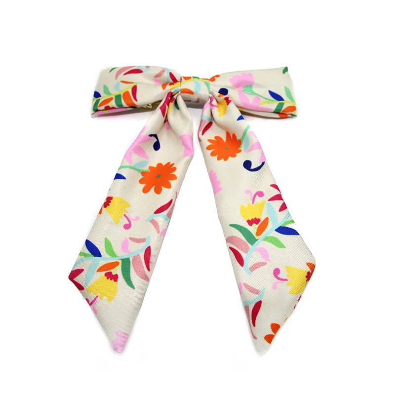 Shenglan Bows Hair Clip Flower Ribbon Ponytail Holder Eco-Friendly Clips for Women Girls Teens Headbands with Crystal Stones