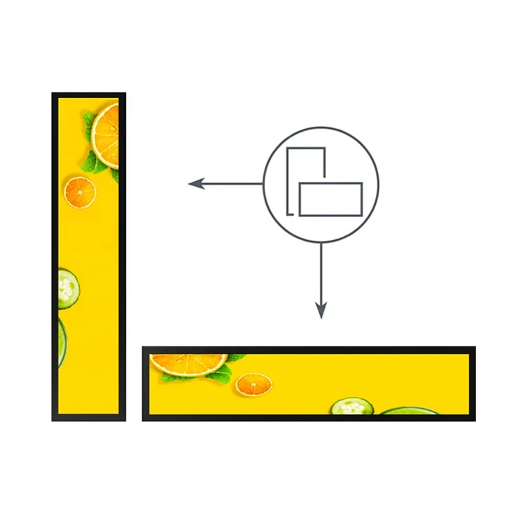 23.1 Inch Smart Retail Digital Shelf LCD Led Display Advertising Stretch Bar LCD screen For Supermarket