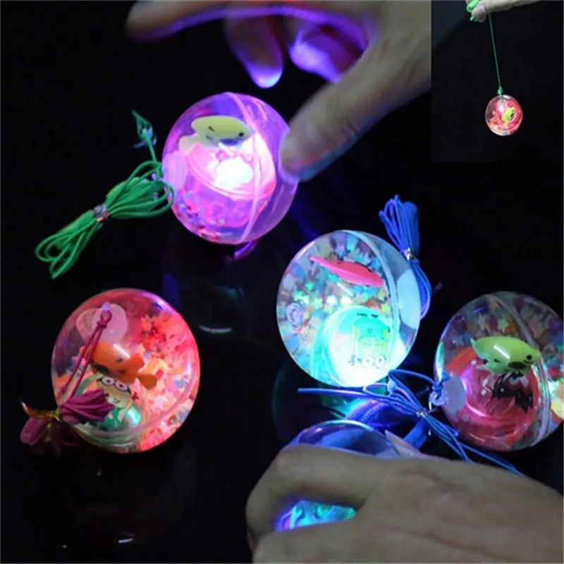 Оптовая продажа, светящийся хрустальный шар, светящийся эластичный шар с веревкой, Пусковой Шар, детские игрушки