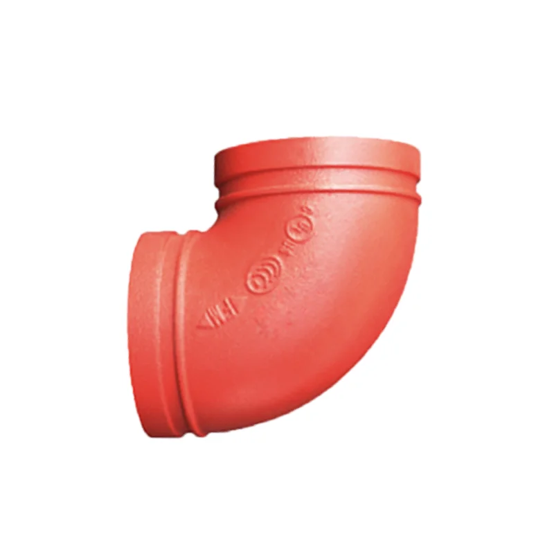 Fire fighting ductile iron pipe fitting 90 Degree Grooved Elbow