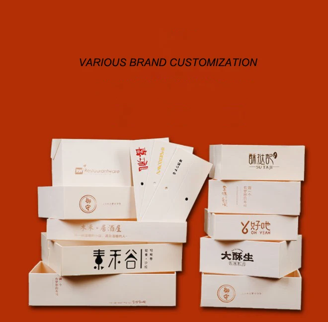 Disposable transparent 4 inch bento cake box dessert western dessert wooden packing box