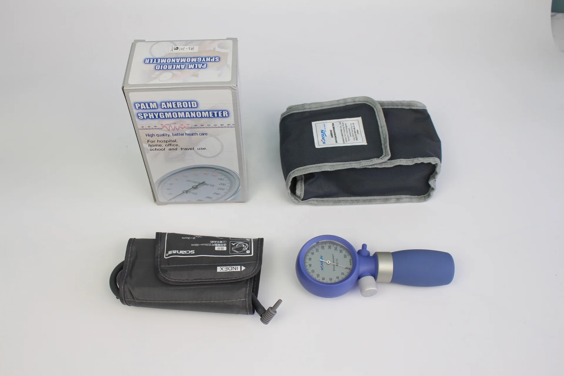 HONSUN HS-201Y Economical Aneroid Sphygmomanometer Palm Wrist Sphygmomanometer With Unique Shock Resistant Case