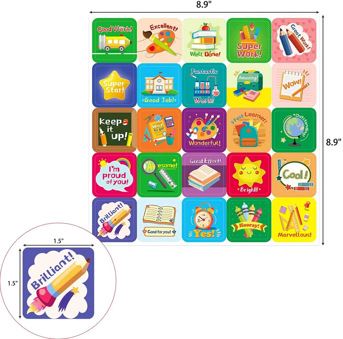 Custom Reward Stickers Teacher Supplies for Classroom  Potty Training Stickers Motivational Stickers