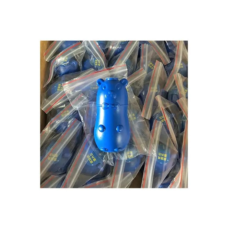 New design wholesale price blue bubble bear toilet cleaner