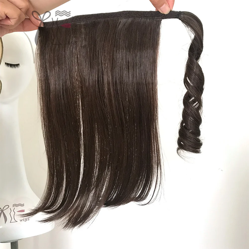 
Wholesale Double Drawn 100% Brazilian Human Remy Hair Easy To Be Used Ponytail Hair Extensions 