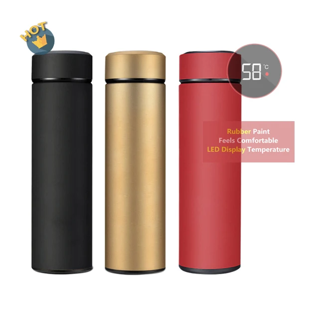 High Quality Stainless Steel LED Digital Display Double Wall Insulated Water Bottle Vacuum Tank Themos Vacuum Flask
