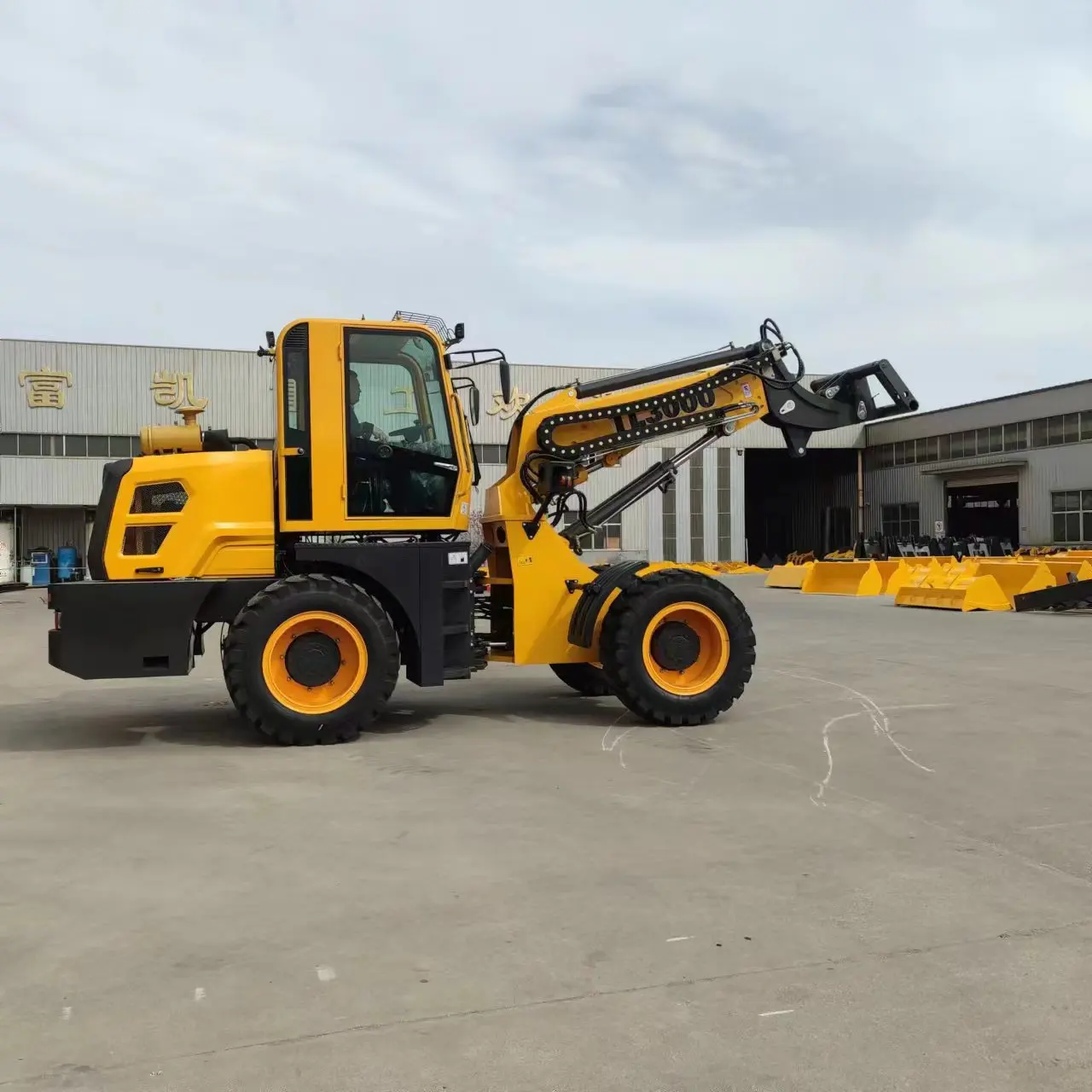 shandong fukai  Telescopic wheel Loader TL3000/TL3500 2.5 Tons 7M Telehandler  With Accessories