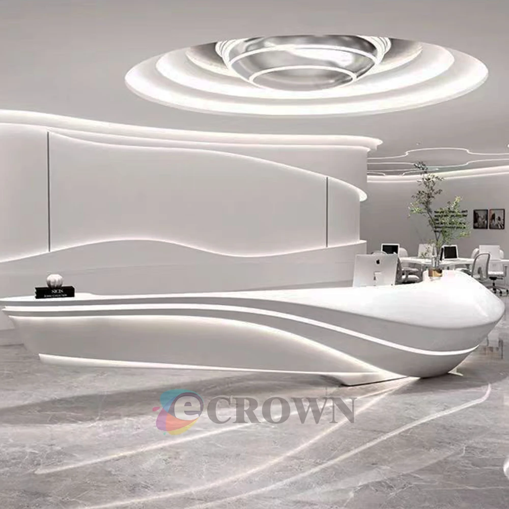 Phone Store Phone Store Design Service Desk Curved Design Watch Ear Reception Kiosk ODM