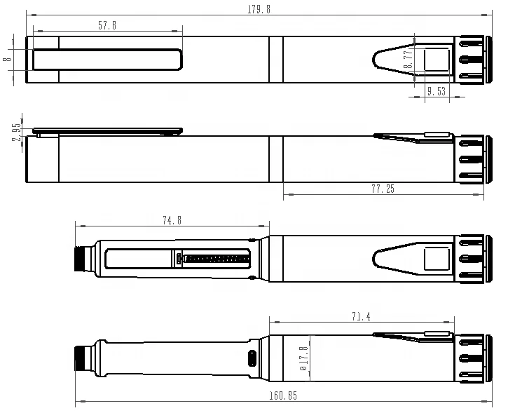 
Reusable HGH pen for 36IU(12mg) HGH 4ML double chamber cartridge somatropin Human Growth Hormone 