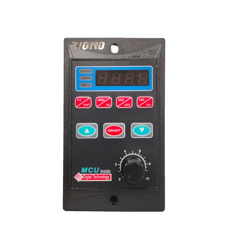 MCU inside digital technology motor speed controller ac 220v vfd single phase to three phase  0.75kw vfd
