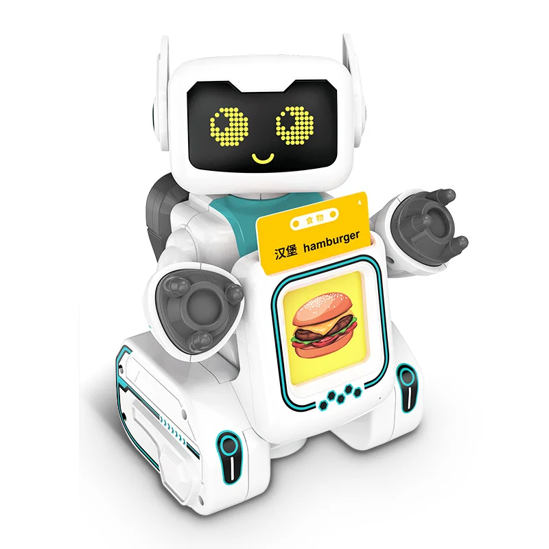 Hot Sell Programming Remote Control Robot Talking Flash Card Robot Toy Early Smart Intelligent Robots Toys For Kids