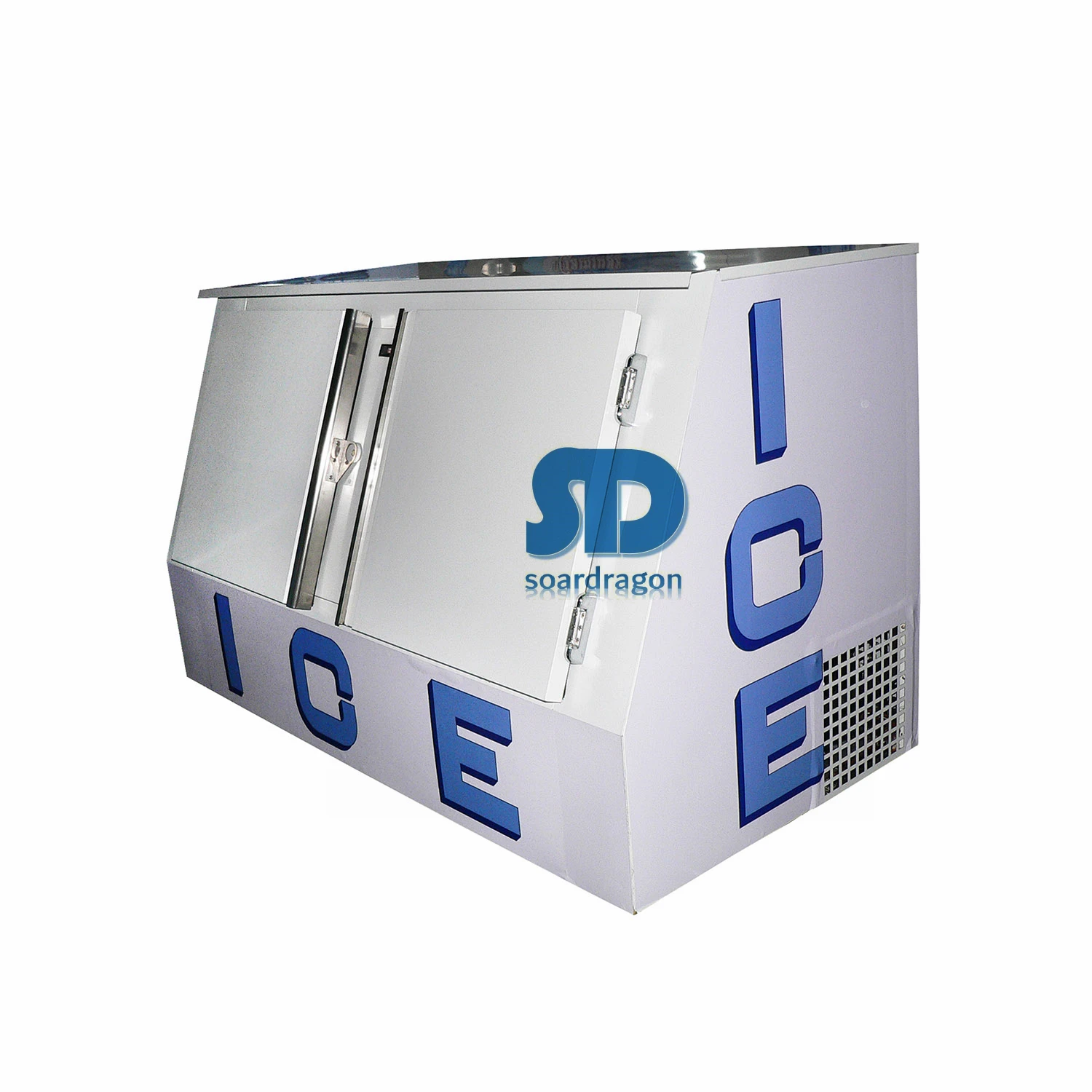 Soardragon Outdoor single Slant Door 38 CU FT Vending Ice Machine For 120 Bags Cube Ice