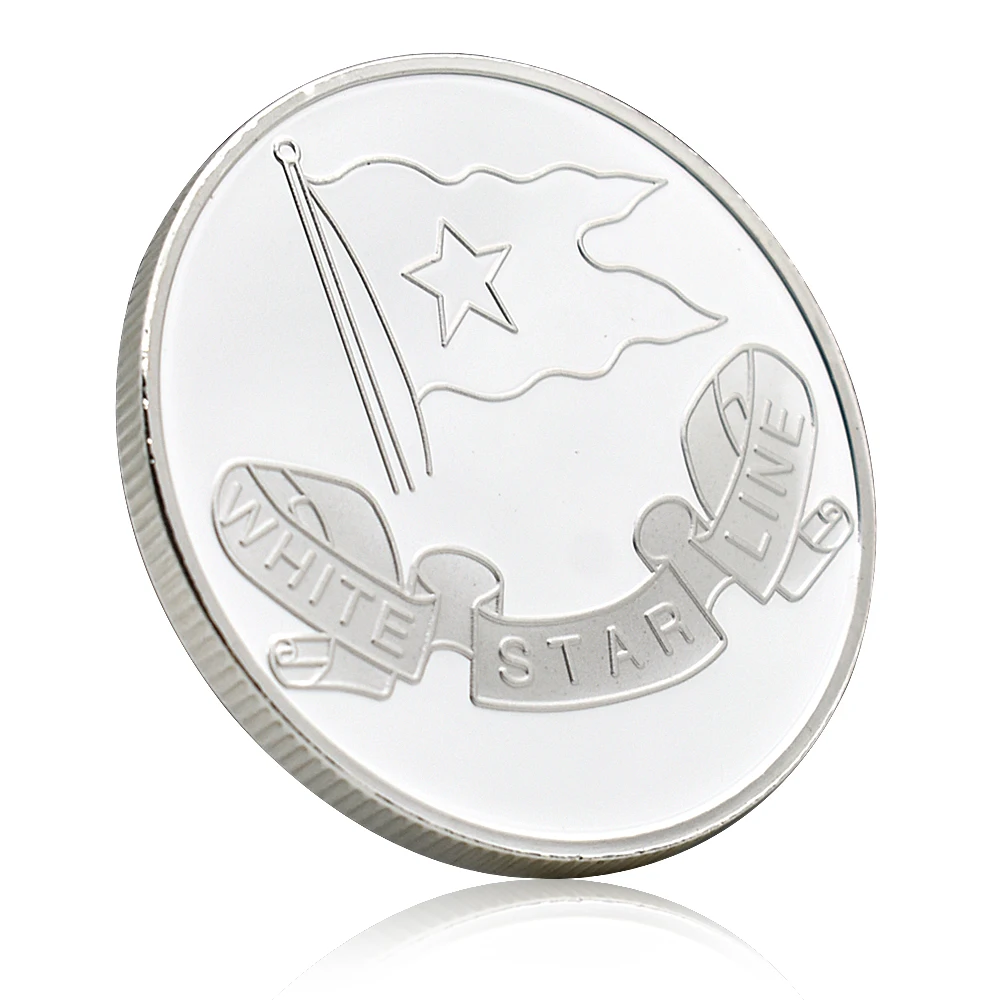 RMS Titanic Silver Coin 1912 Years White Star Line Commemorative Medal Souvenir Challenge Coin Collection Gift