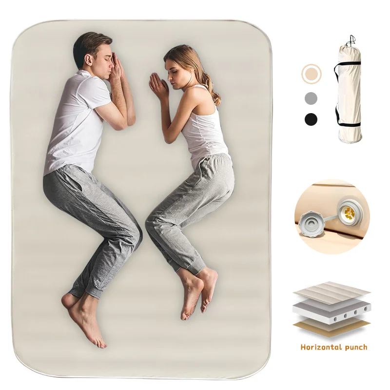 3D Shaped Ultra-Thick Self Inflating Sleeping Pad Double Foam Camping Mattress Comfortable Camping Mat for Camping Family