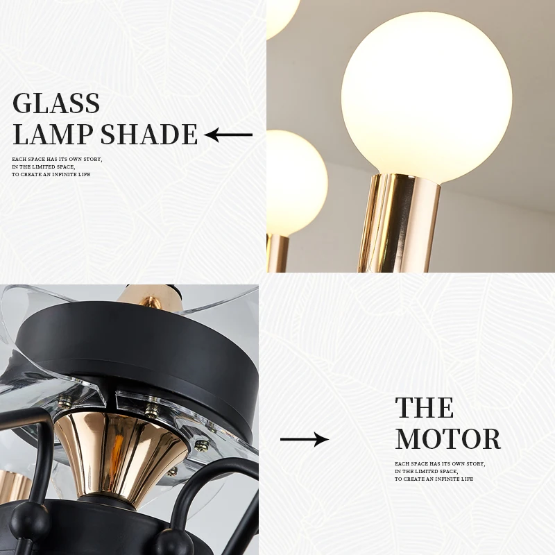 Современный потолочный вентилятор magic bean для гостиной лампа с преобразователем частоты домашний электрический столовой спальни