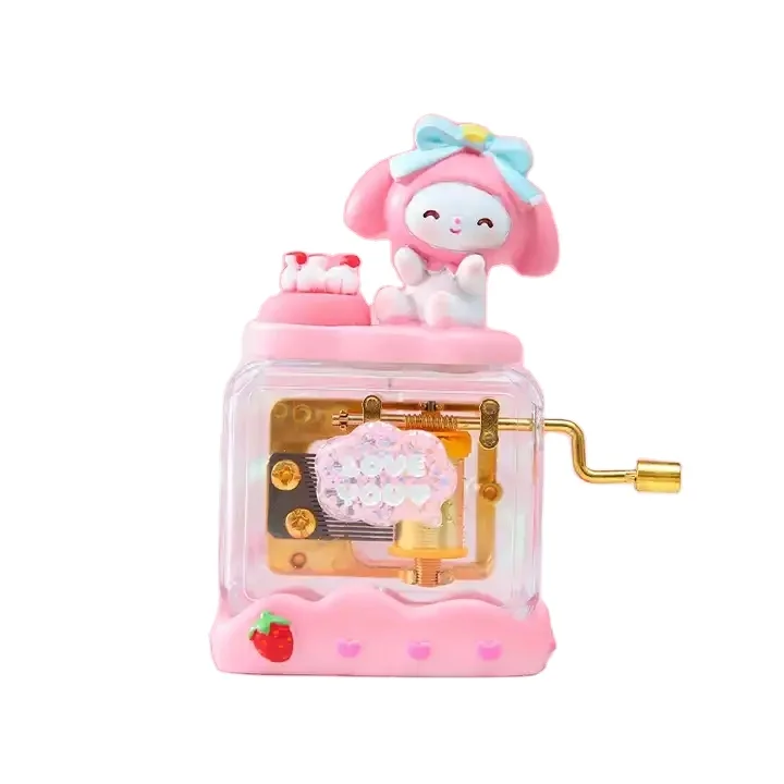 Мбит 4 OEM оптовая продажа Kawaii моя мелодия Kuromi Cinnamoroll мультфильм аниме ручная музыкальная шкатулка для подарка
