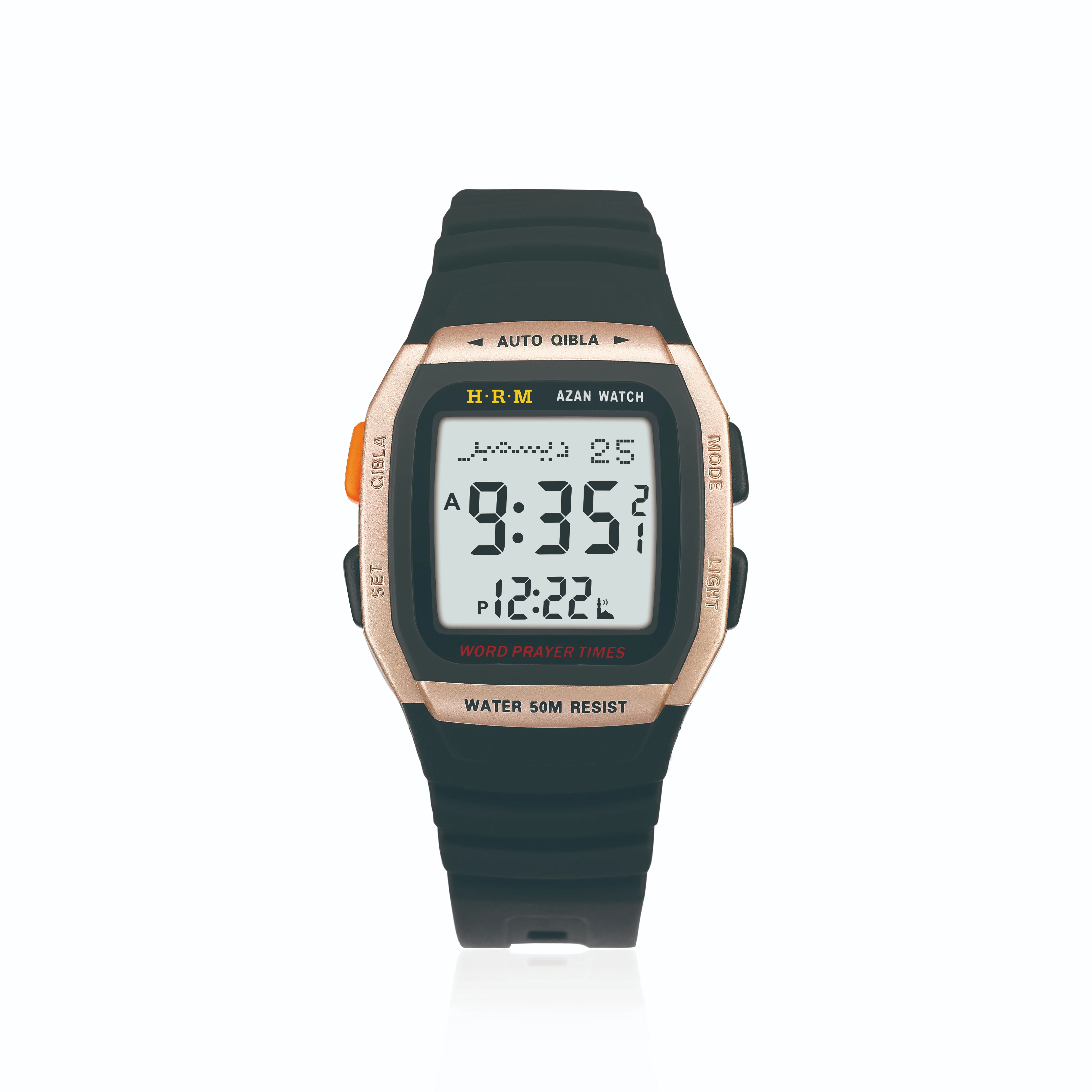 Alfajr wholesale 3 bar waterproof Arabic dial watch with stop watch HA-6465