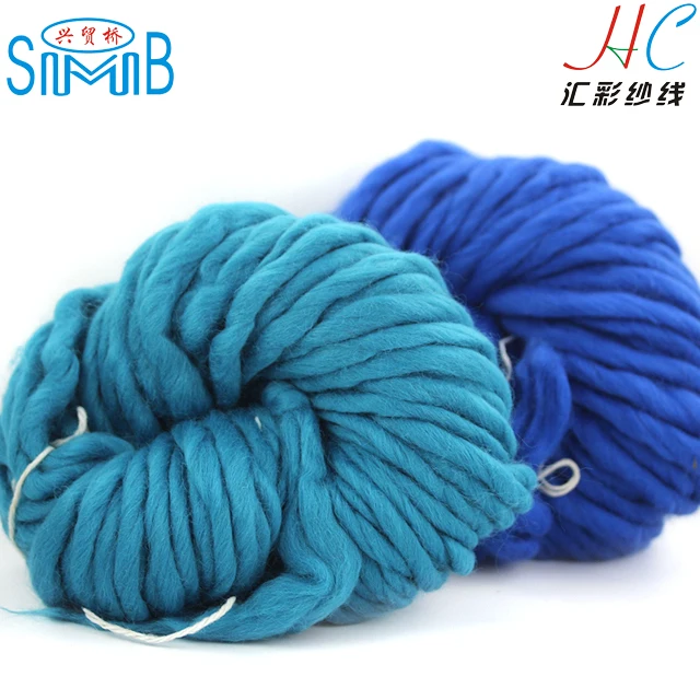 
KL2932 shanghai smb hot online selling 100 merino wool tops wolle super chunky roving wool thick yarn 
