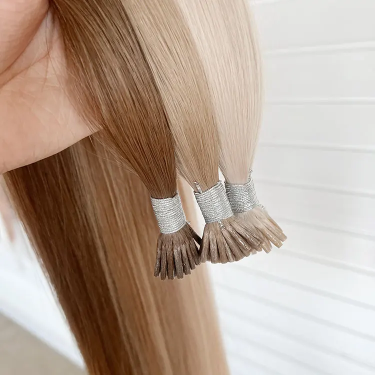 Fast Shipping Invisible Raw Indian Temple Human Hair Balayage I-Tip Hair