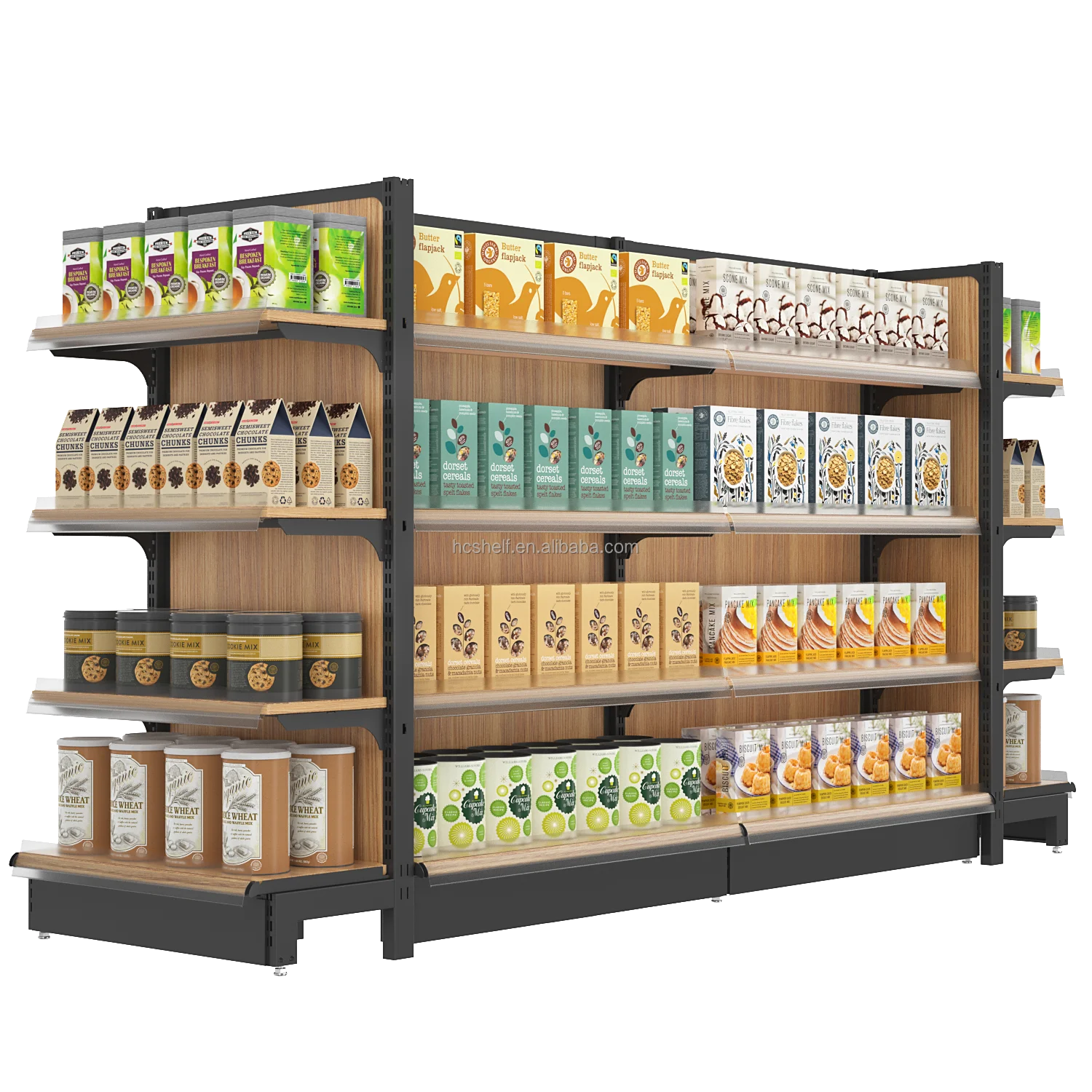 Оптовая продажа розничная деревянная полка для продуктовых магазинов