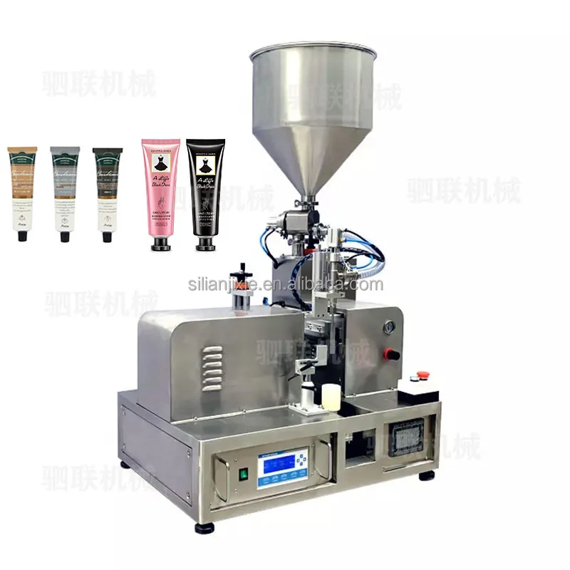 Desktop semi automatic ultrasonic tube filling and sealing Machine cosmetic cream shampoo lotion toothpaste tube filler sealer