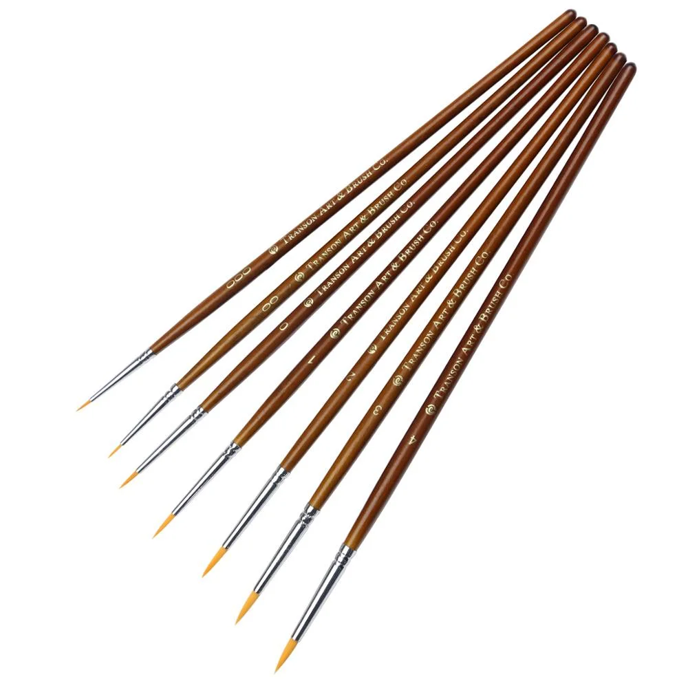 Wolf hair brush line calligraphy painting 7 pcs Oil Paint Nylon Brush Set Watercolor Paint Brush Set