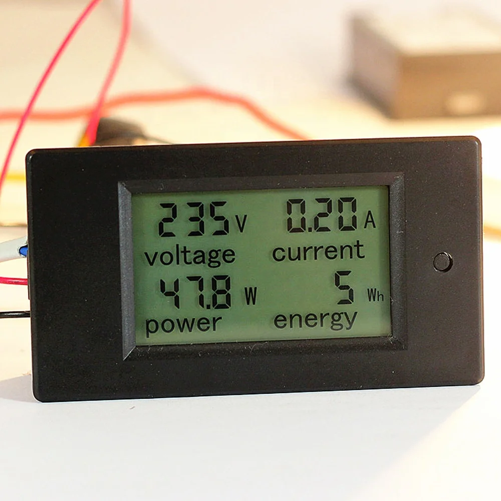  AC 80-260V 0-20A напряжения тока метр цифровой ЖК-дисплей ваттметр энергии Вольтметр Амперметр постоянного 110V 220V