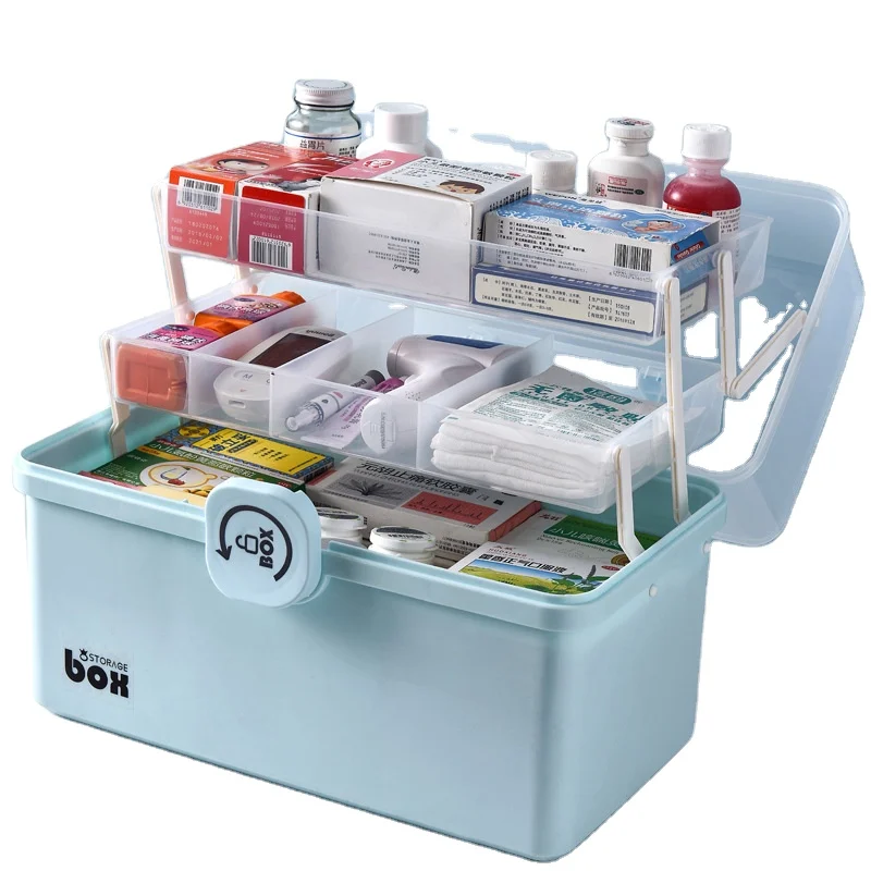 Оптовая продажа Домашний медицинский шкаф большой емкости аварийный органайзер коробка для хранения