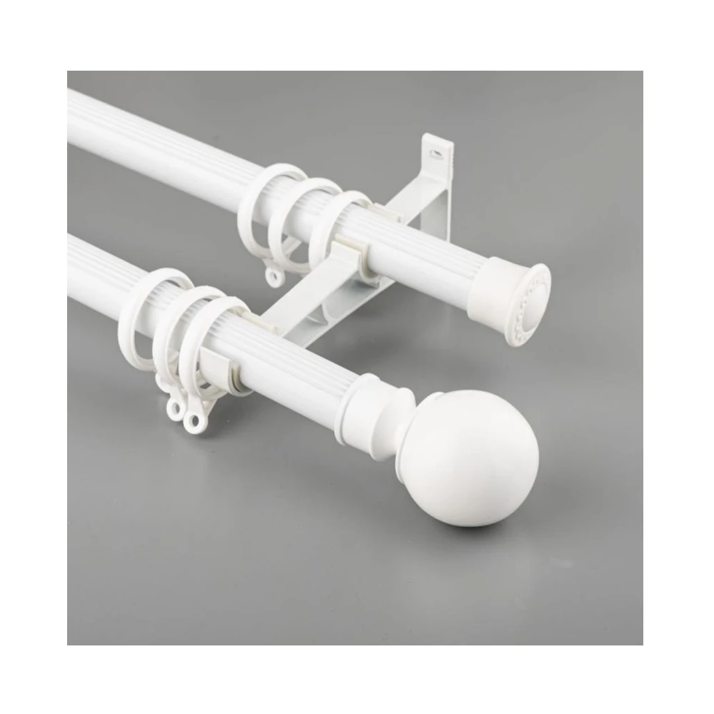 Industrial Curtain Rods Single Pole Turkey Style Wall Mount Aluminium Alloy Curtain Accessories Rods For Home Decoration