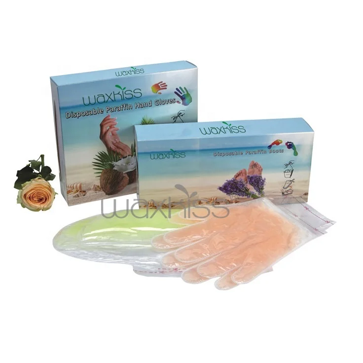 Waxkiss Hydrating Foot Masks for Dry Feet and Nails Paraffin Wax Beauty Socks At Home Spa Feet Masks