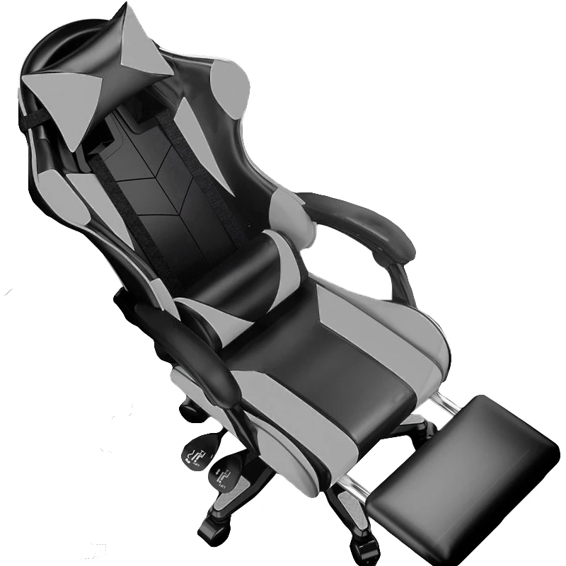 2021 Best New Racing Style Leather Chair Gaming Chair Speaker+ Optional LED RGB Music Office Chairs Lumbar Support Silla Gamer