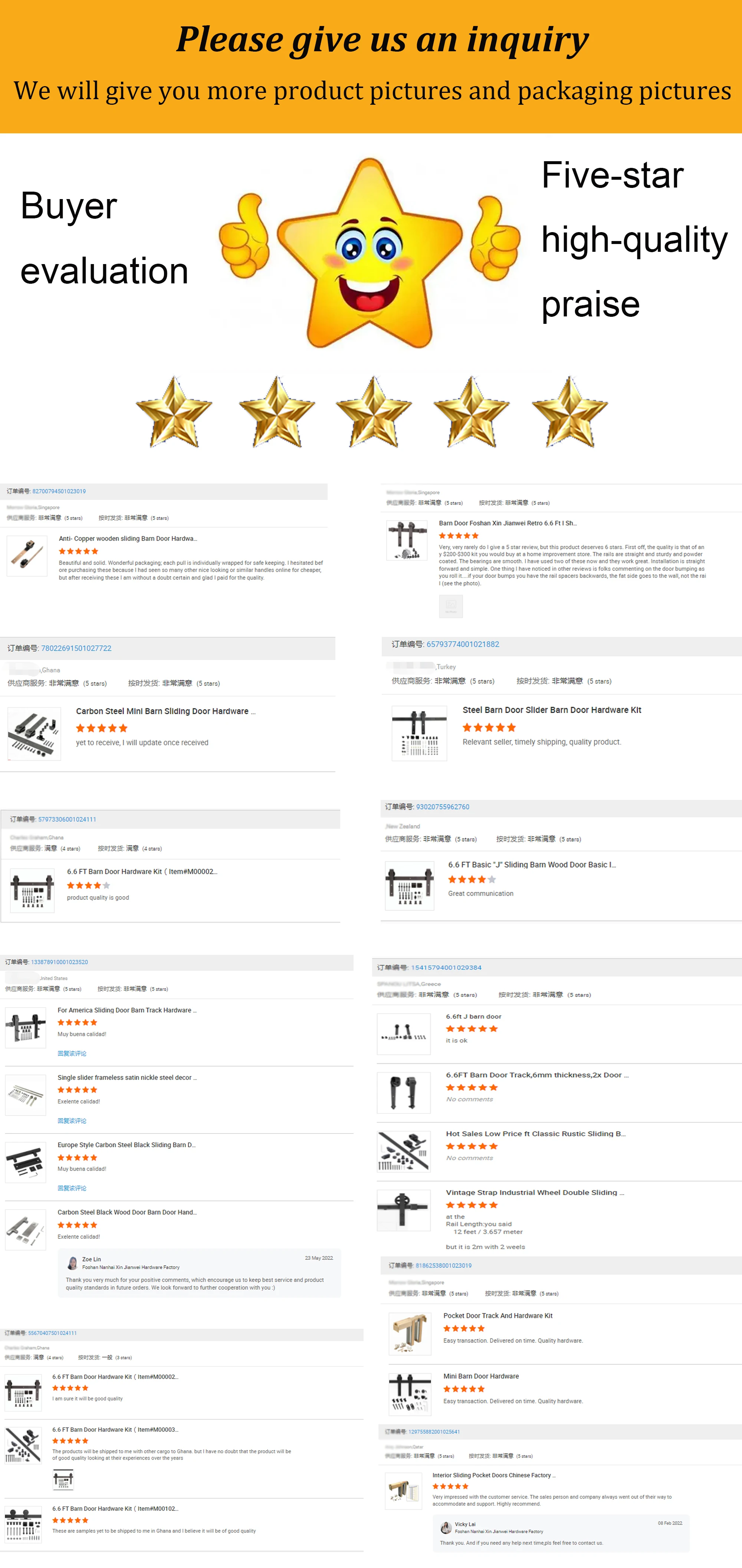 RHETECH Modern Commercial Yiwu Sliding Barn Door Sliding Horse Barn Kit Alibaba Wholesale Slide Barn Door Hardware Kit