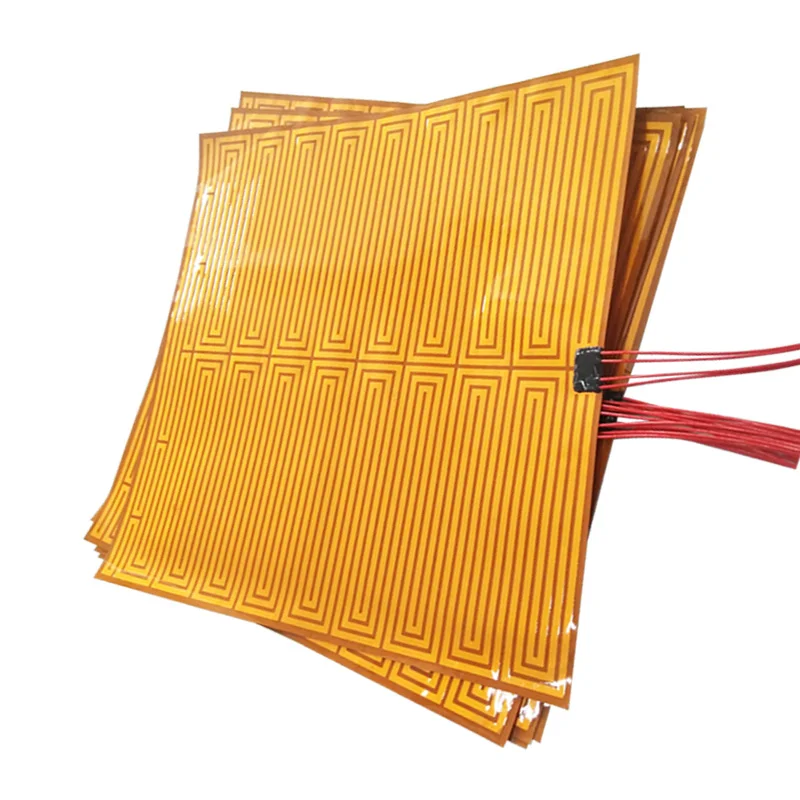 RoHS Certified Custom Made 12V Flexible PI Heater Film 4*5.5 inches Polyimide KaptonR Heater Use Car battery