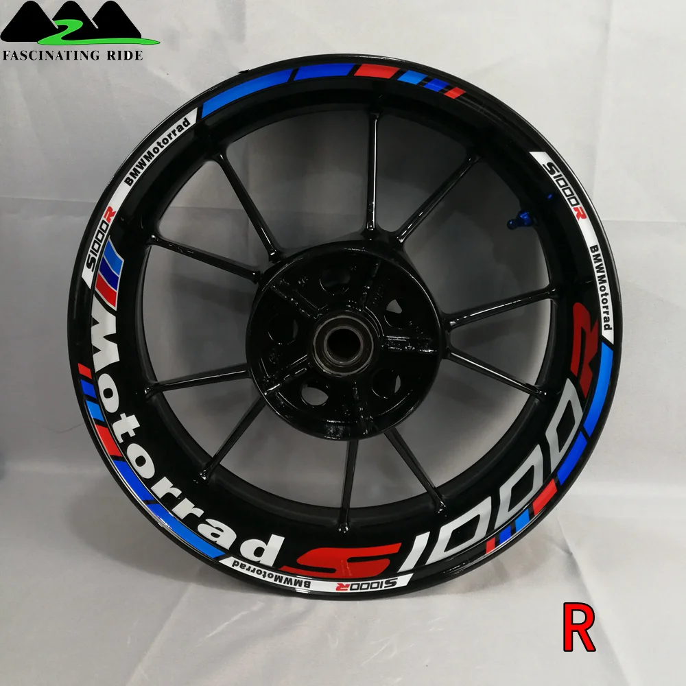 Customizing inner rim 1000RR motorcycle before and after refitting wheel sticker waterproof and reflective rim sticker